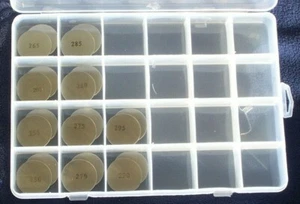 25mm Valve Shim SHOP KIT w/Case 40 Shims 2.50-2.95 (4 each) Honda Yamaha Triumph - Picture 1 of 1