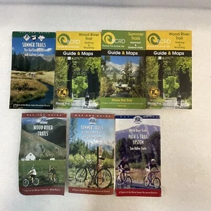 Blaine County Idaho Recreation District Lot Of 7 Trail Guides & Maps OldPaperMap - Picture 1 of 17