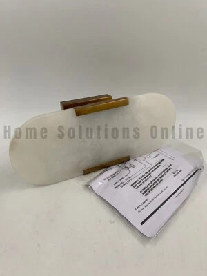 Aplique de alabastro Pottery Barn Calvin latón antiguo 13" H #X725 Foto 1 de 4