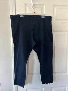 Women’s blue stretch jean capris scalloped hem LYSSE 3X #8 - Picture 1 of 3
