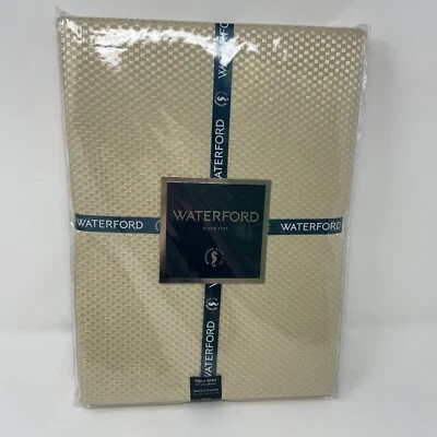 WATERFORD Gold Christmas Holiday Tablecloth 70x104 Formal 8-10 People Oblong - Image 1 of 4