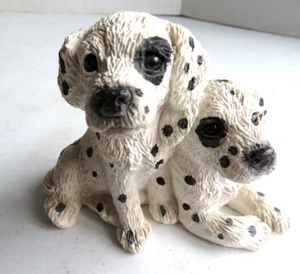 1987 Stone Critters Dalmation Puppies Figurine Made in USA, Nice! - Picture 1 of 7