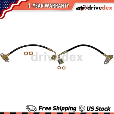Pair Dorman - First Stop Brake Line Hose Fits 2000 2001 2002 2003 Ford Taurus Foto 1 de 4