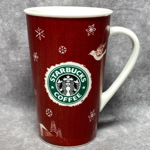 Starbucks Holiday 2008 To Go Red Christmas Ceramic Mug 16 Oz Grande - Picture 1 of 11