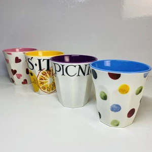 Emma Bridgewater Melamine Picnic Beaker Cups x 4 - Excellent Condition - Picture 1 of 24