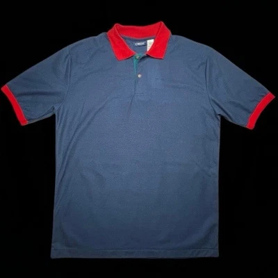 Vintage Crest Polo Shirt Adult Large Blue, Red Collared Preppy Classic 90s - Image 1 of 4