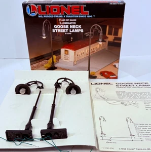 Lionel O Scale: Illuminated Goose Neck Street Lamps No. 6-12742 (O/O27) - NEW - Picture 1 of 7