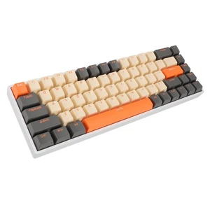✈60 Percent Mechanical Keyboard 68 Keys RGB Backlit Ergonomic Type C Wired - Picture 1 of 12