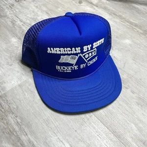 Vintage Trucker Hat Buckeye American 1985 Cap Ohio State - Picture 1 of 11