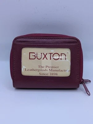 De Colección NUEVO Buxton Cuero Rojo Genuino Moneda Acordeón Tarjetas de Crédito ID Mago Cartera  Foto 1 de 4