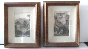 VINTAGE FINE ART IMPORTS PICTURES, SET of 2, Matched Set #3617 - Bild 1 von 8