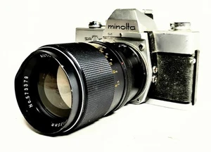 Minolta SRT 101 35mm Film SLR Vintage Camera Silver W/ Lens Untested Parts Only - Picture 1 of 10