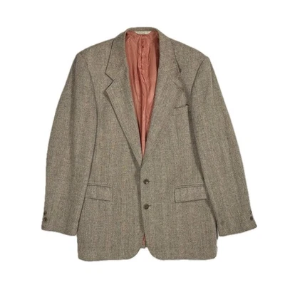Chaqueta blazer vintage años 70 Levi’s Menswear lana beige espiga tweed hombre 40L Foto 1 de 4