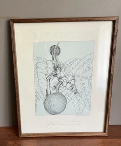 VTG Signed Lithograph Hawaiian Botanical Art Print “Breadfruit” Jay D. Wilson - Picture 1 of 8