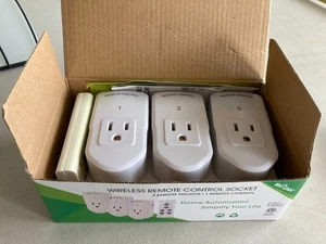 BN-LINK Funk Fernbedienung Steckdosenschalter Netzstecker -1 Fernbedienung 3 Stecker - Bild 1 von 5