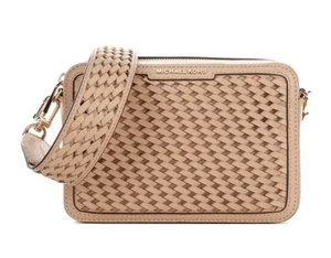 Bolso Bandolera Michael Kors Jet Set Mediano Cuero Camel Cámara Nuevo con Etiquetas - Imagen 1 de 8