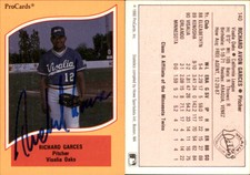 Rich Garces Signed 1990 ProCards A and AA #140 Card Visalia Oaks Auto AU