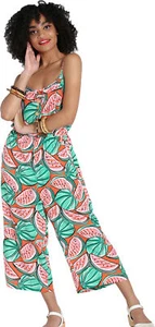 Hell Bunny "MELONY WATERMELON" Vintage Tropical JUMPSUIT Jumpsuit Rockabilly - Picture 1 of 4