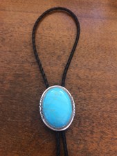 Native American Ties Zuni # E Native American Navajo Bolo Tie Large Turquoise