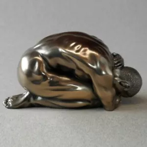 Solitude Nude Male Bronze Figurine - Picture 1 of 2