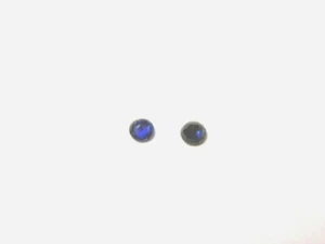 Saphir blau Edelstein Paar facettiert 2,5mm rund Akzentsteine - Bild 1 von 1