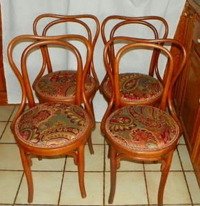 Set of 4 Bent Maple Dinette Chairs / Sidechairs by Heywood Wakefield (DC15) - Picture 1 of 5