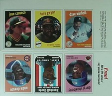 1989 BASEBALL REPLI-CARDS PANEL - TONY GWYNN, ANDRE DAWSON, DAVE WINFIELD +