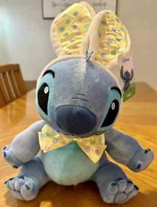 NEW Disney Stitch in Bunny Costume 16" Polka Dots Ears & Bow Plush Stuff Animal - Picture 1 of 6