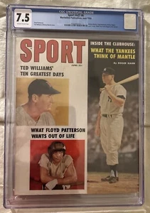 Sport Magazine 1959 AVAILABLE NOW! Mickey Mantle CGC 7.5 Newsstand - Picture 1 of 3
