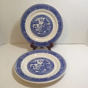 2 platos de cena Blue Willow Buffalo de Oneida EE. UU. Resturant Ware 10,5" - Imagen 1 de 11