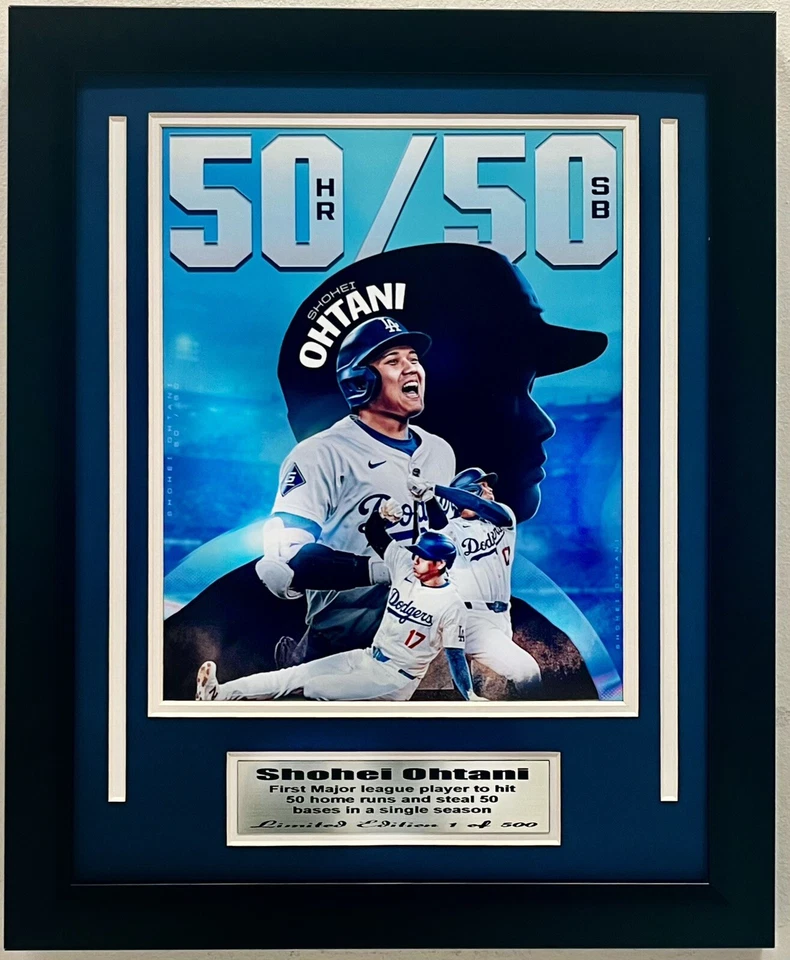 Shohei Ohtani LosAngeles Dodgers Framed And Matted 8x10 Photo Limited Edition. - Image 1 of 1