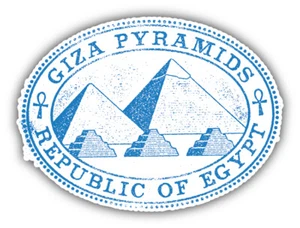 Gizeh Pyramiden Ägypten Grunge Stempel Auto Autoaufkleber Aufkleber - ''GRÖSSEN'' - Bild 1 von 1