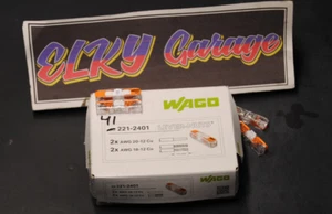 41x WAGO 221-2401 Lever Nuts Inline Splicing Conductor Wire Connectors 50 box - Picture 1 of 2