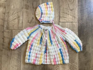 NEU Baby Pullover mit Mütze (handgemacht) - Bild 1 von 2
