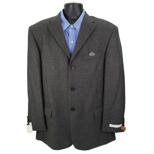 Perry Ellis Men's 44R Sport Coat Tweed Blazer Jacket Wool Alpaca Gray - NEW Tags - Picture 1 of 10