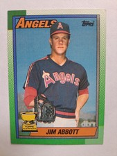 Jim Abbott 1990 Topps 675 All-Star Rookie, Angels Pitcher,  Nr-Mnt Cond