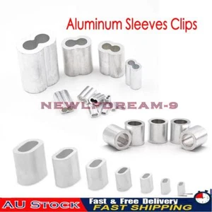 Oval Aluminum Sleeves Clamps for Wire Rope Swage Clip Crimping Loop Sleeve - Picture 1 of 12