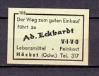 421458/ Zndholzetikett – Ad. Eckhardt - Lebensmittel - 6128 Hchst
