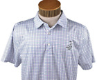 Pinehurst Polo Golf Shirt Mens M White/Multi Color Check Cutter & Buck Wicking