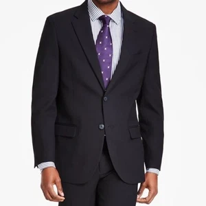 Nautica Herren Gr. 46 L Modern Fit Bi-Stretch Anzugjacke Schwarz Einfarbig Kerbkragen - Bild 1 von 13