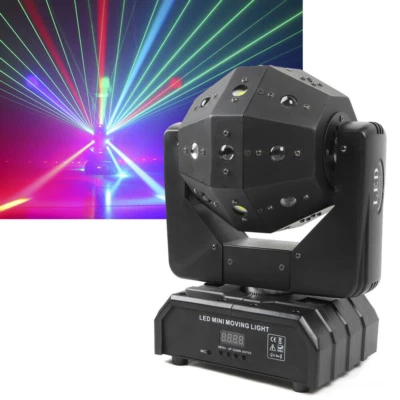 RGBW LED Laser Moving Head Stage Light New DMX DJ Disco Party Effect Lighting - Image 1 of 4