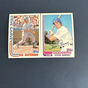1982 Topps Baseball # 179 und 180 Steve Garvey 2 Karten Lot NM - Bild 1 von 2