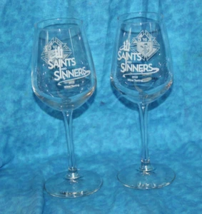 (2) Saints and Sinners Weinprobe 2019 Wein 9 Zoll Glas ~ K von C - Bild 1 von 3