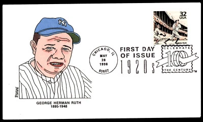 1998 Babe Ruth Celebrate the Century 1920's FDC- PMW Cachet - Image 1 of 2
