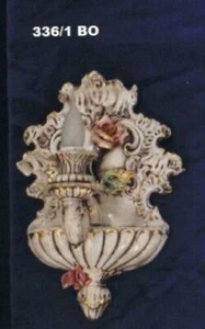 CAPODIMONTE Wall Light antic with gold Made in ITALY 10x15 - set 2 pcs - Picture 1 of 1