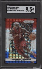 LEBRON JAMES SGC 9.5 2013-14 PANINI PRIZM #65 RED WHITE BLUE MOSAIC PRIZM 5236