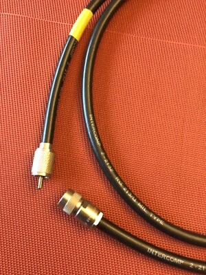 RG213/U MIL-SPEC NOS 6ft Jumper Coax With Male C to PL259 Bakelite~Ham Radio Use - Image 1 of 4