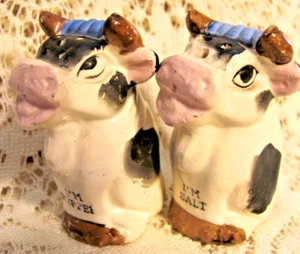 Black and White Cows Salt and Pepper Shakers japan - Picture 1 of 12
