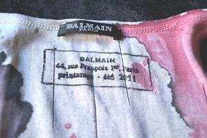 BALMAIN PARIS TOP DECARNIN ERA RUNWAY SS2011 RARE DESTROYED SIZE:38/40 - Picture 1 of 8