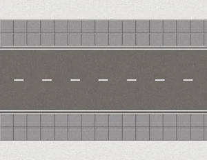 HO Scale Roads Model Train Scenery Sheets Passing Dash White City - Five 8.5x11 - Picture 1 of 5